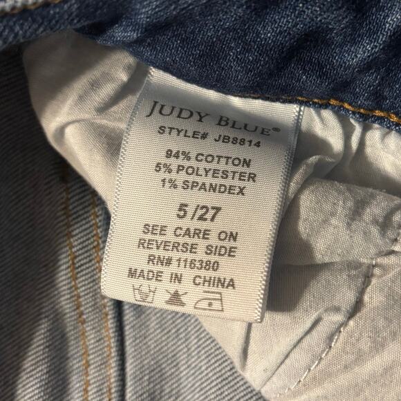 Judy Blue Women’s 5 27 x 28 Jeans Skinny Fit Distressed High Rise Stretch Denim - Picture 5 of 10